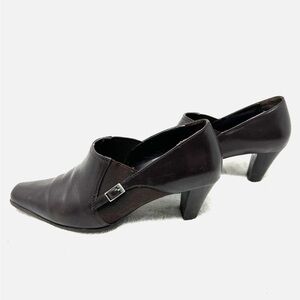 Sudini Princess Baby Calf Black Leather Square Toe Block Heel